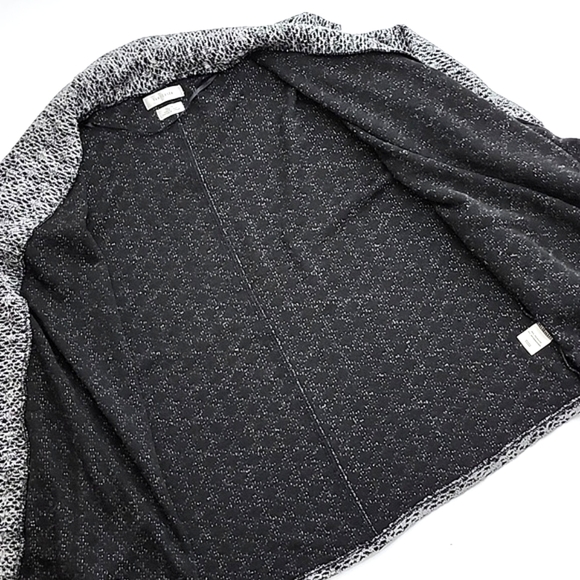 VanHeusen Cardigan Open Front Cardigan Shawl Neck Black White Textured Knit  XL - Picture 4 of 10